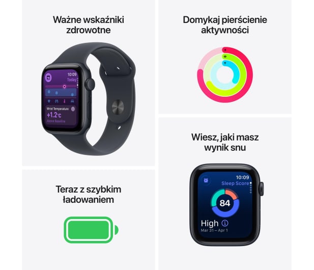 Apple Watch SE 3 40/Złote Aluminum/Złoty Pasek S/M GPS