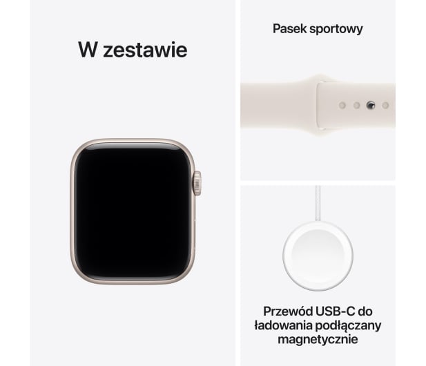 Apple Watch SE 3 40/Złote Aluminum/Złoty Pasek S/M GPS